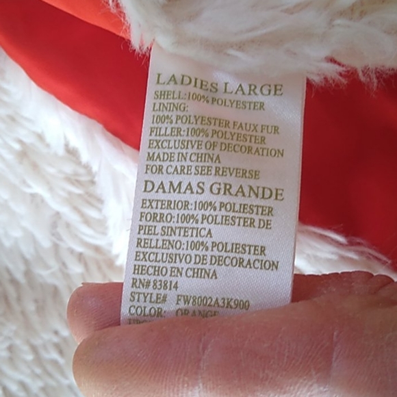 Green Tea Orange Vest Sherpa Lined Super Soft - Picture 9 of 9